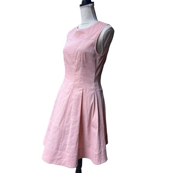 Theory Modern Tea Organic Linen Crunch Wash Dress Pink Ballet - 6 - Picture 3 of 8